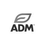 ADM Unternehmenslogo mit Blatt-Symbol